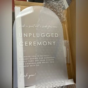 Unplugged ceremony sign
